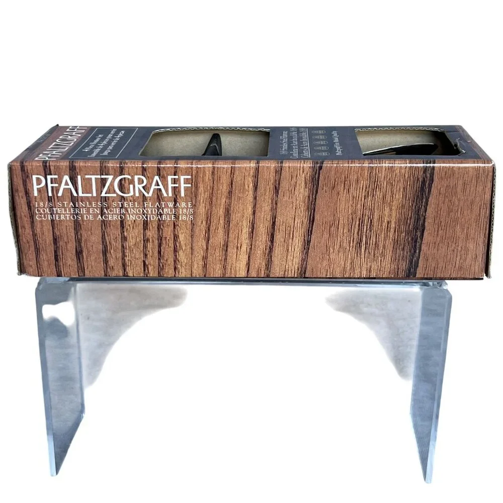 Pfaltzgraff New 4 Pc Hostess Set 18/8 Stainless Steel Flatware 09670700 Holidays